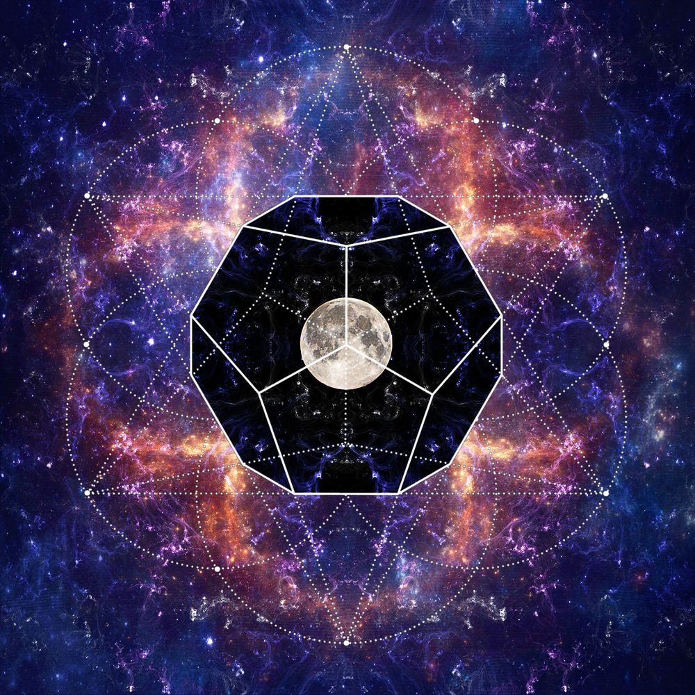 Photo of the Moon and Sacred Geometry