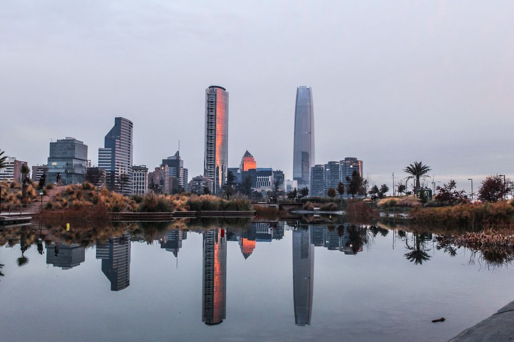 Espejo parque Bicentenario sanhattan