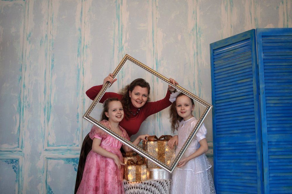 Framed family portrait