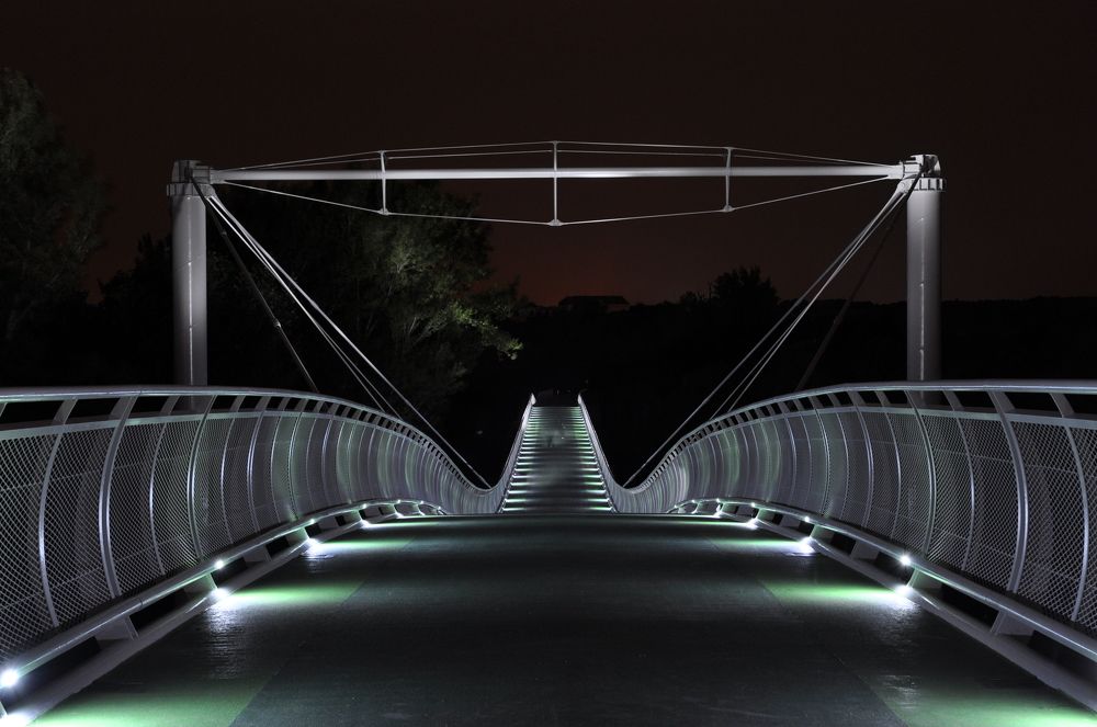 So called "Chuck Norris Bridge" in the night