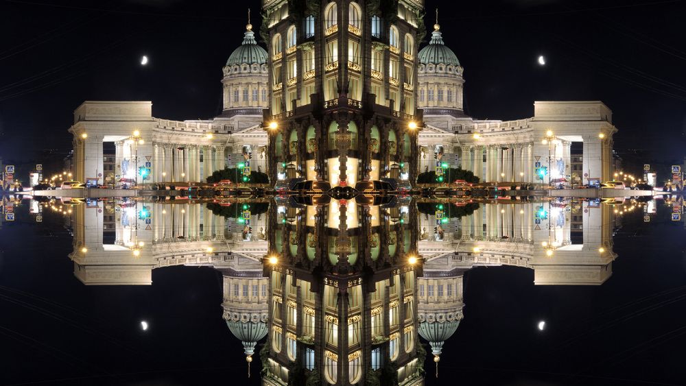 Казанский Собор и часть дома Зингера, Санкт Петербург.