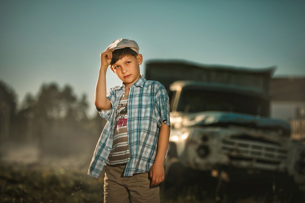 Маленький водитель большой машины