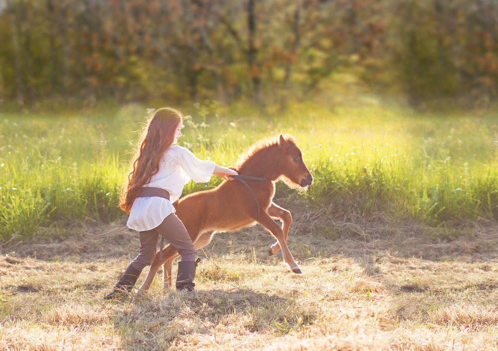 Дети на пастбище.