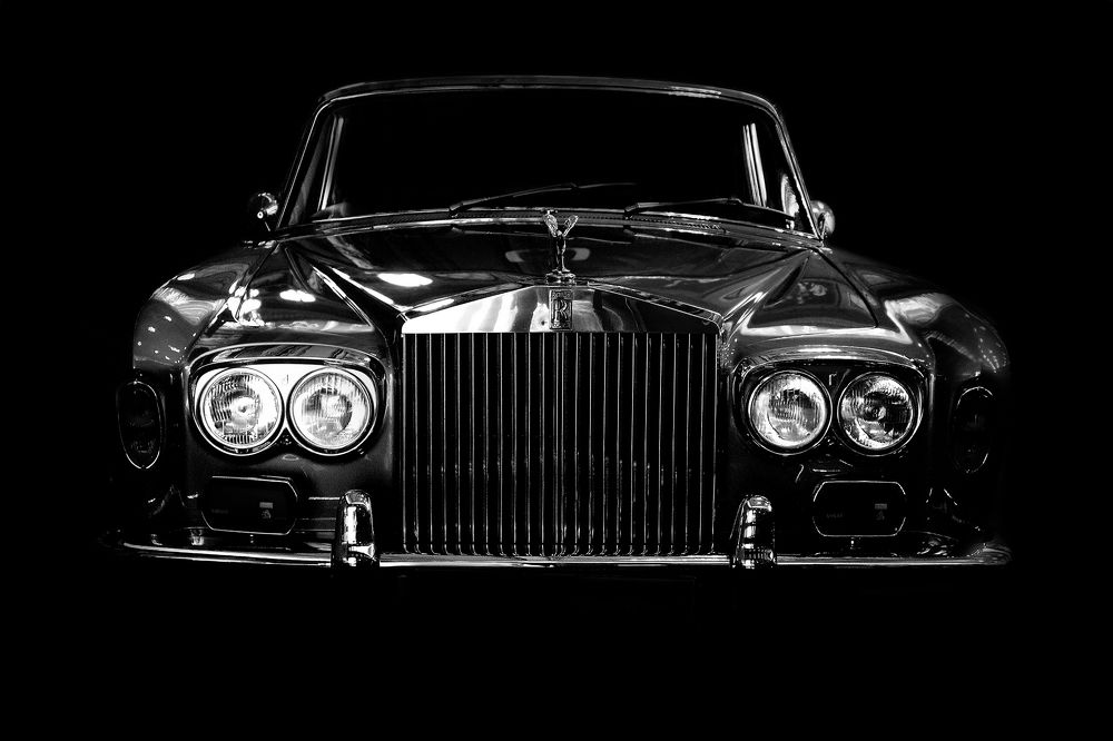 Black and White Roll Royce
