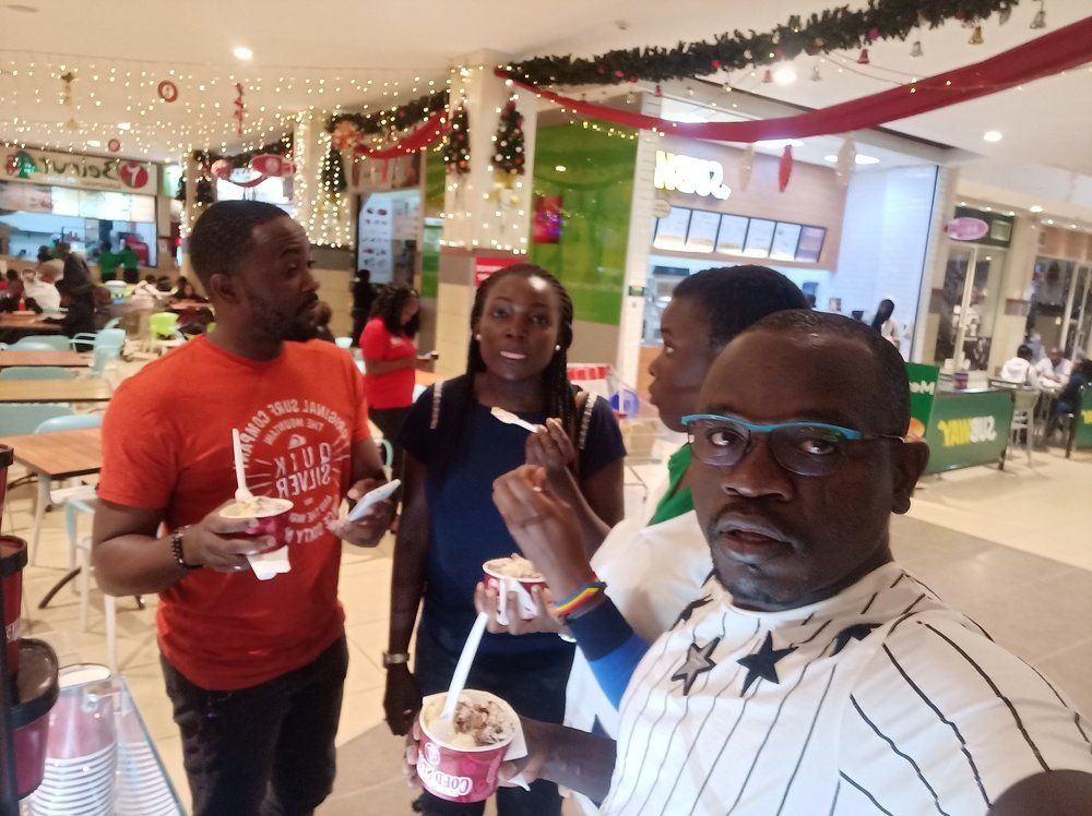 Out with friends