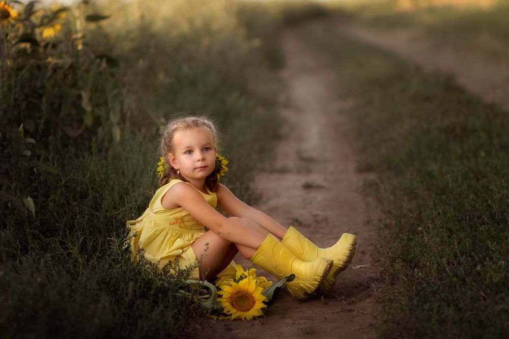 солнышко в волосах