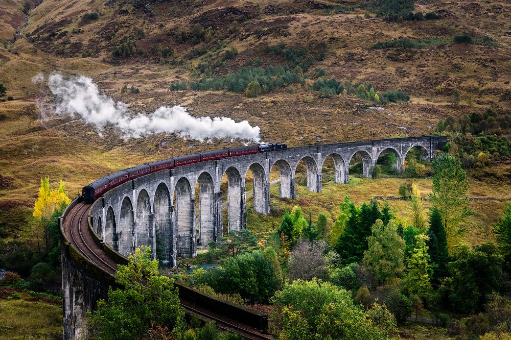 Steam train at Glenfinnan