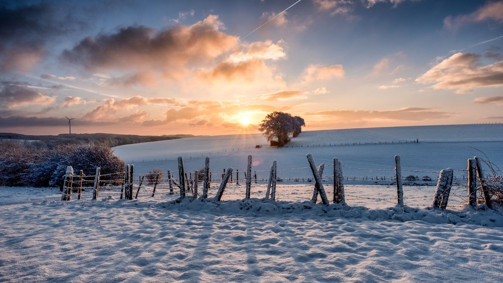 Winter sunrise Luxembourg