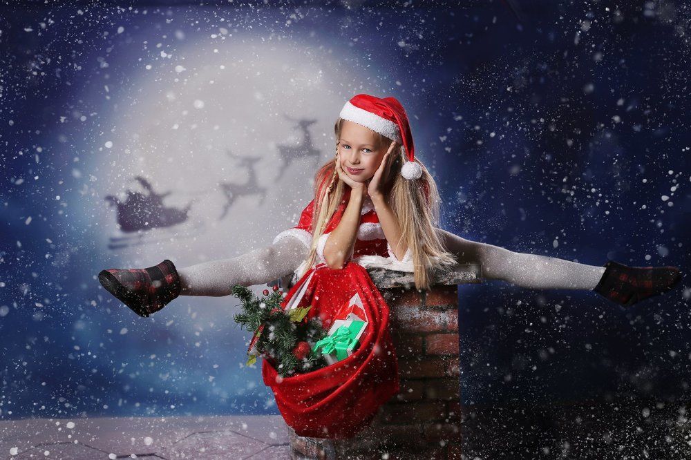 санта на трубе