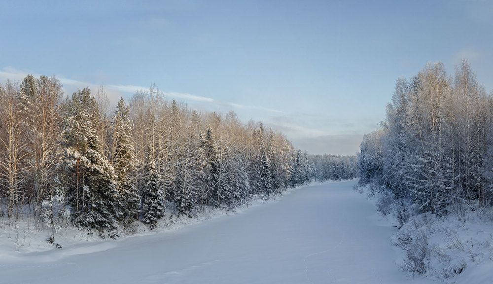 В снежном краю.