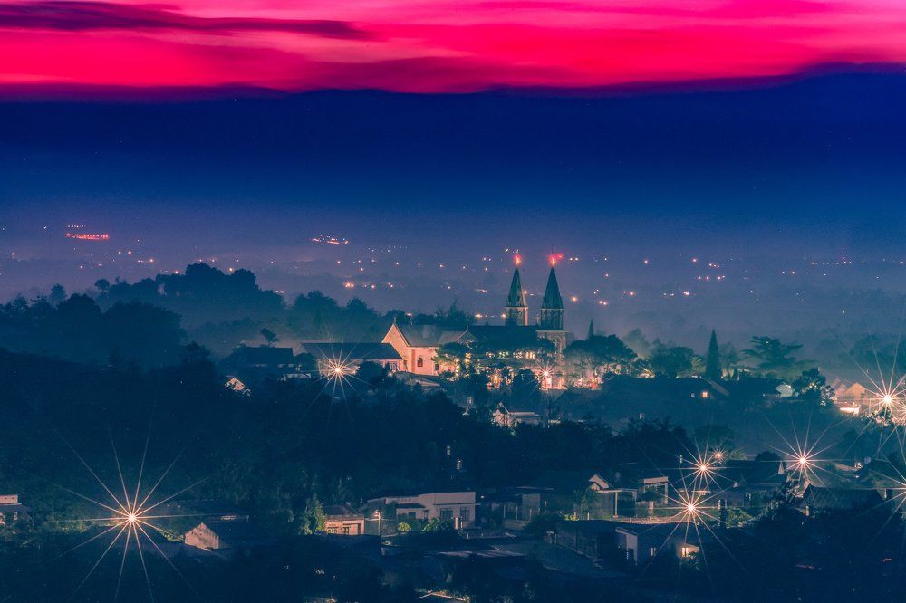 New year in Christian neighborhood