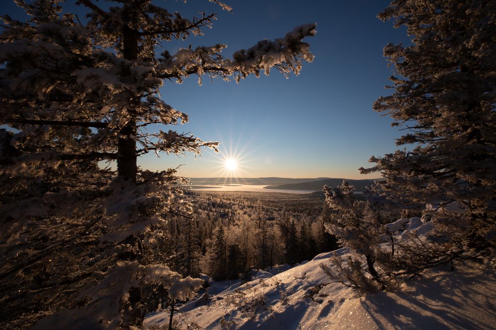 Vast valley of the Russian National Park Zuratkul
