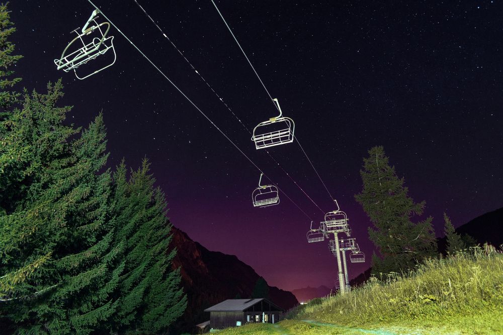 Alpine night in Tignes