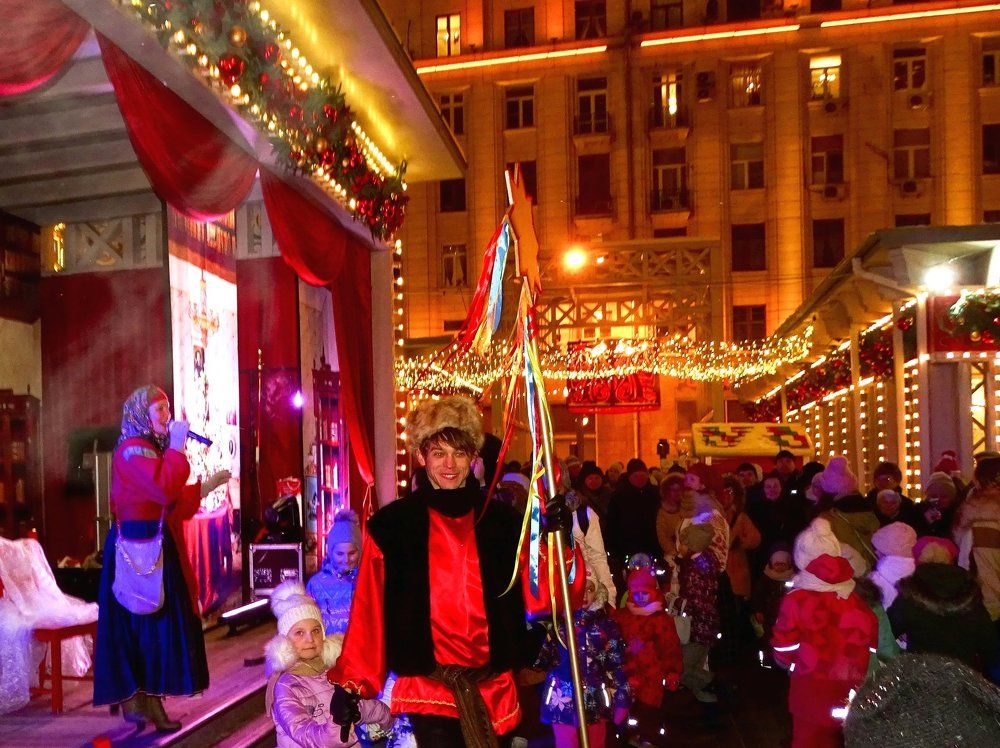 На Рождестве. Тверская площадь...