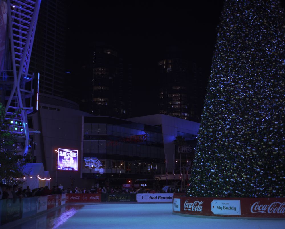 Christmas Iceskating rink Downtown Los Angeles