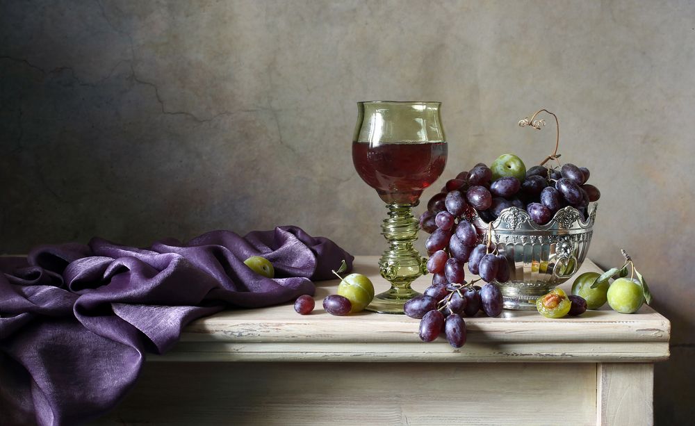 В лилово-оливковых тонах