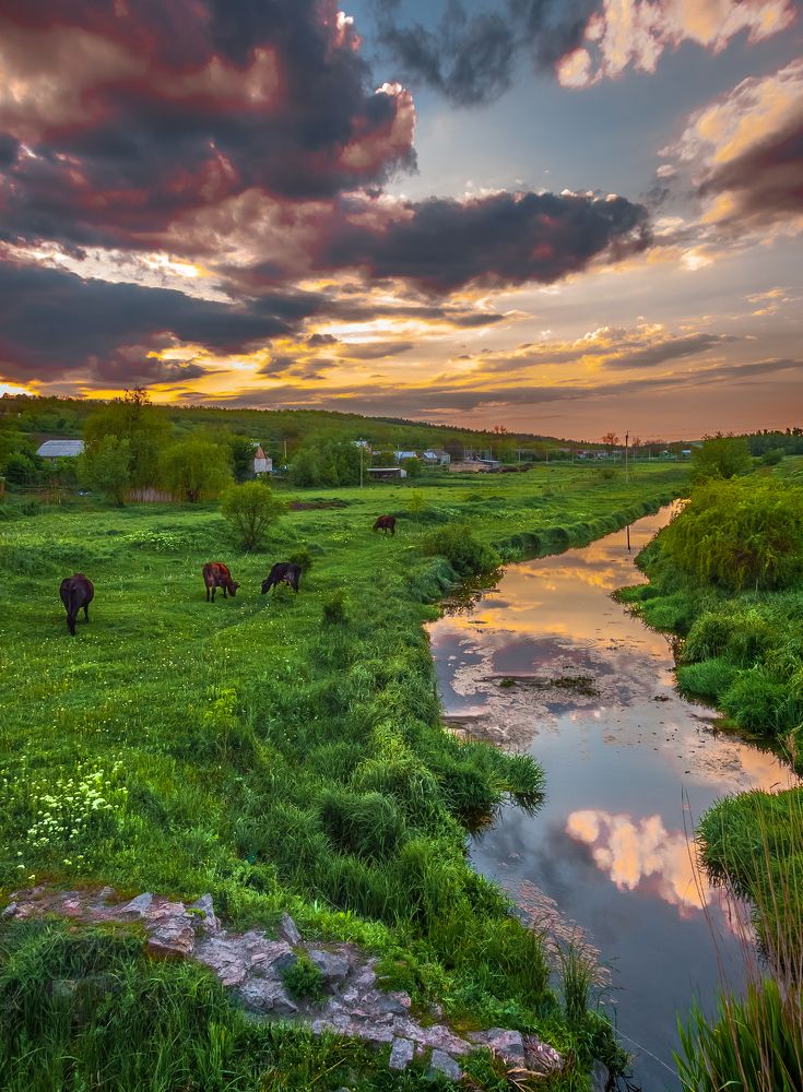 Amazing rural evening