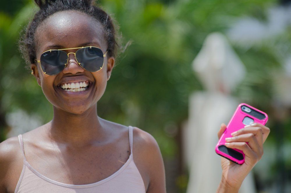 Shades and phone that's all you need.