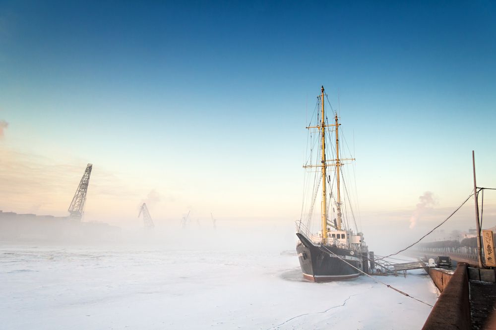 Зимнее утро в Петербурге