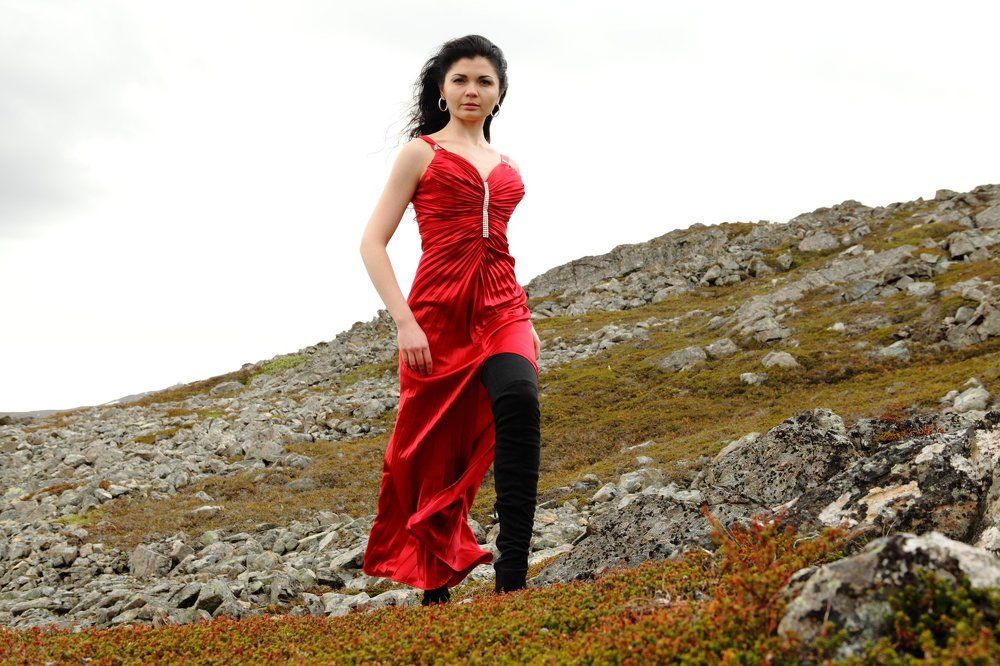 Amidst a beautiful landscape