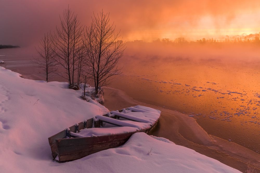 Морозное утро.