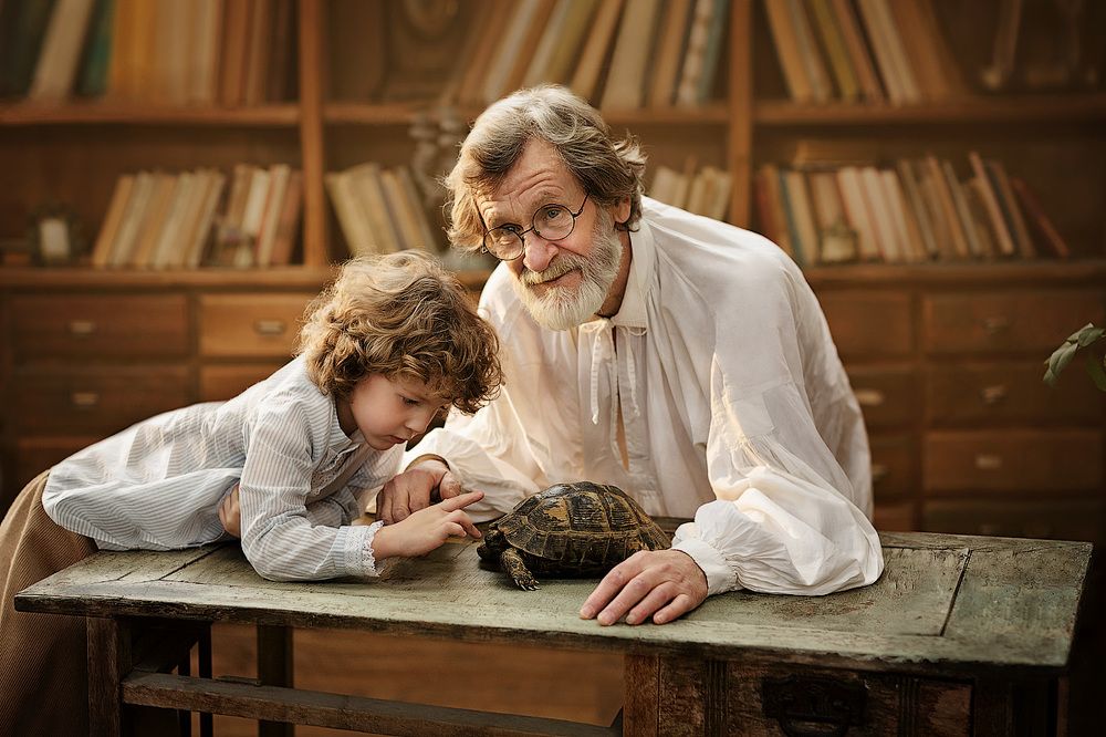 Дедушка и внук