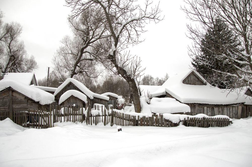Зима в деревне