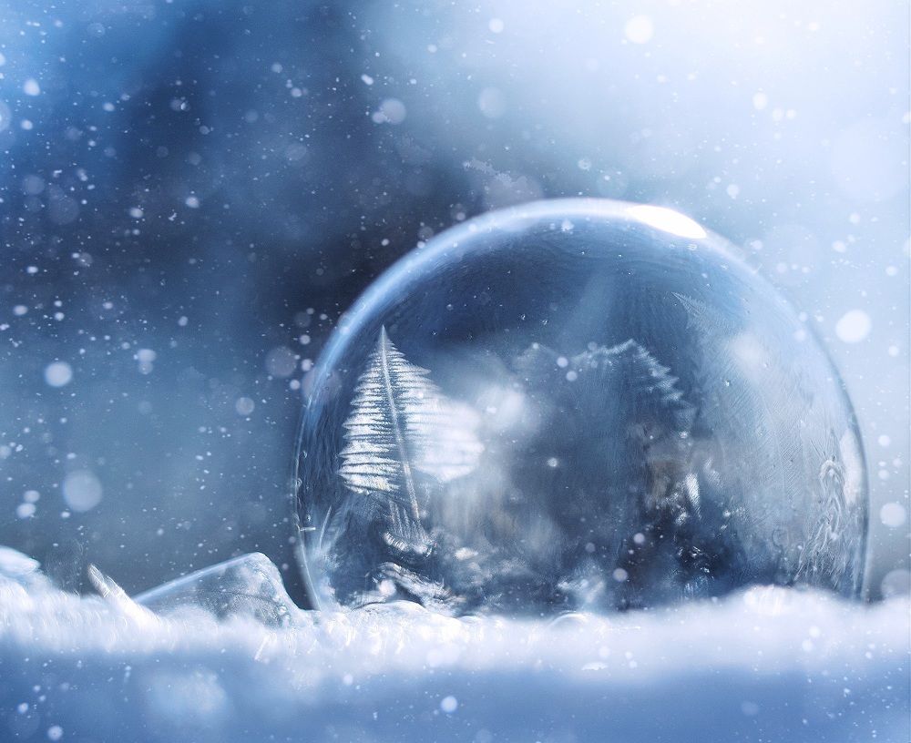 Зимняя сказка в одном мыльном пузыре