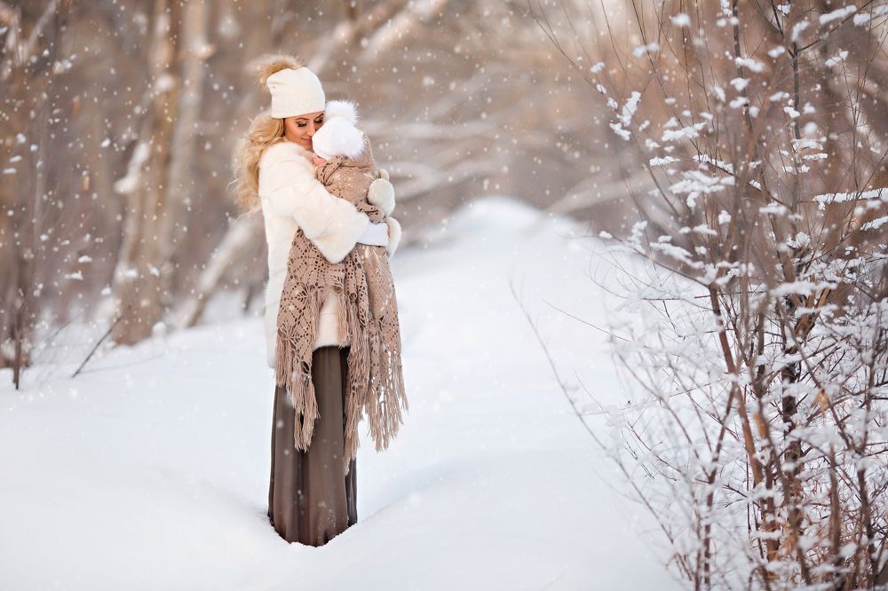 прогулка теплым зимним днём