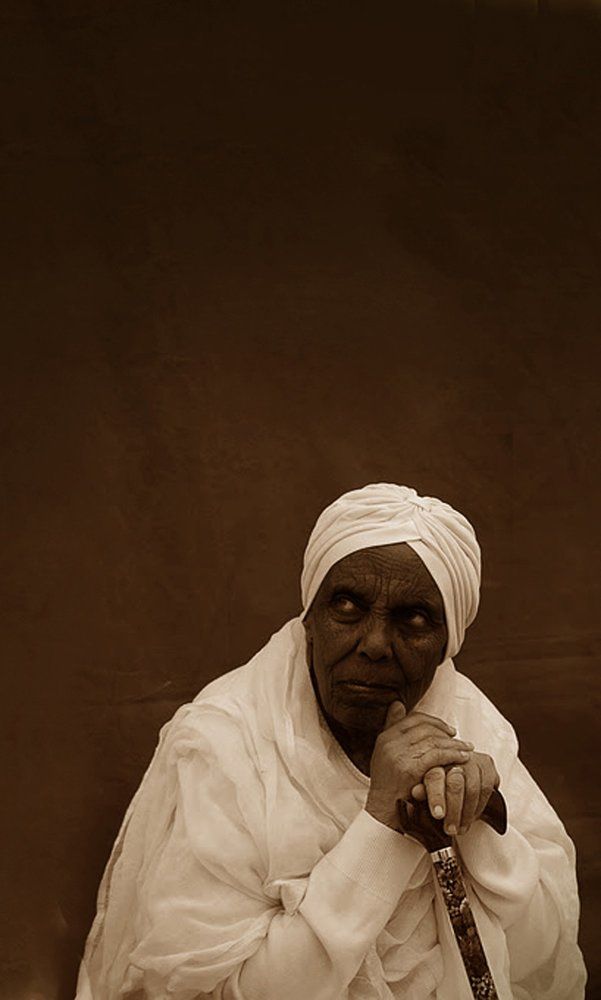 Ethiopian woman at Easter in Jerusalem.