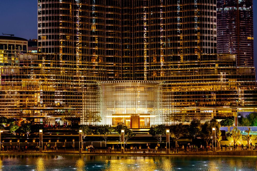 Burj Khalifa Golden Colors at the night.