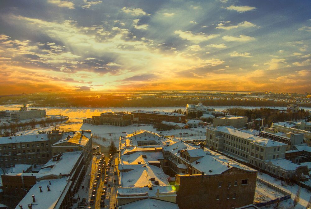 Омск, закат