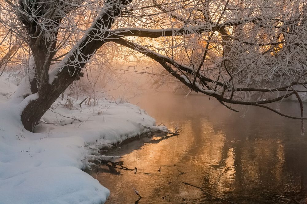 Рассвет на теплой речке 3