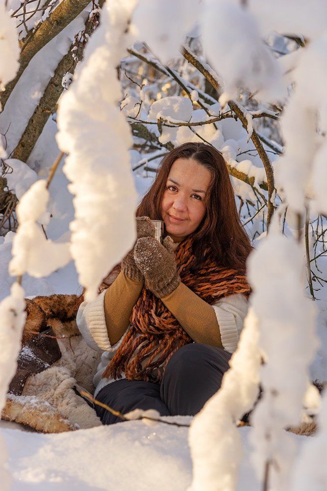 In the winter forest..