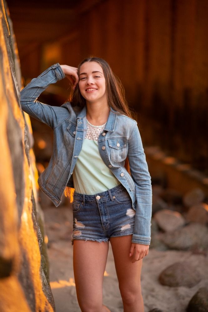 девушка на пляже