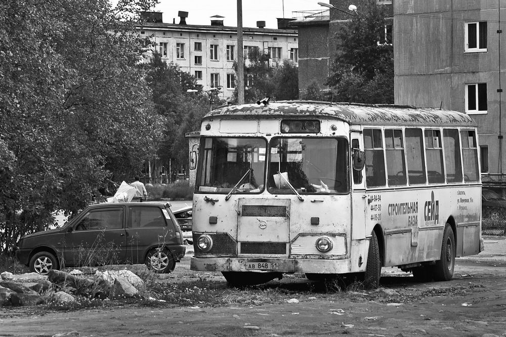 Автобус в загоне