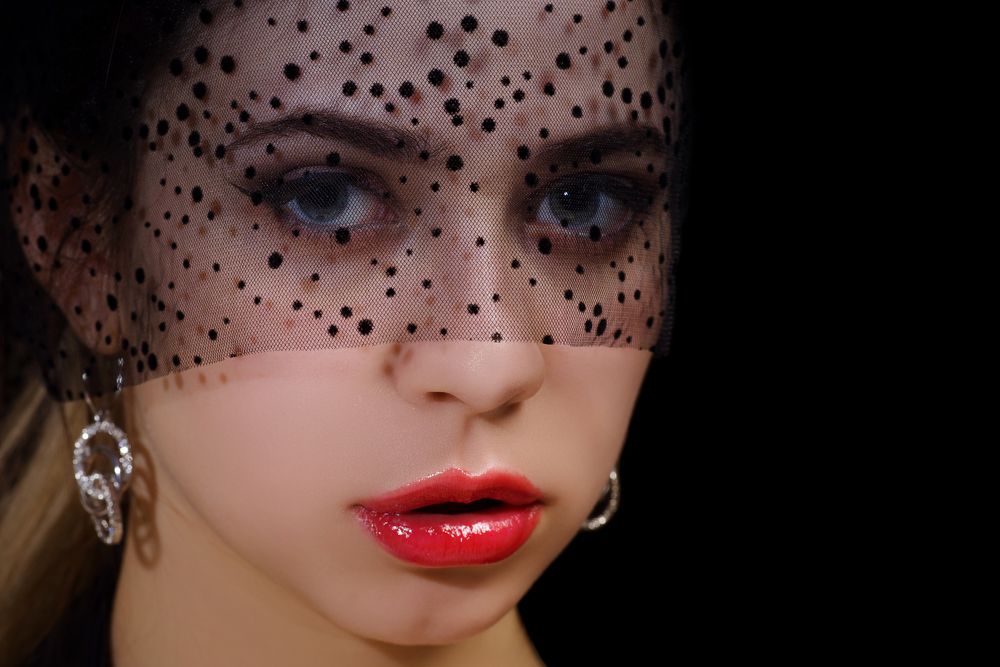 Blue-eyed beautiful woman