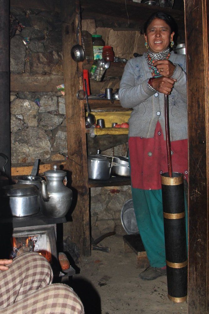 Humli Women Making Tibetan tea