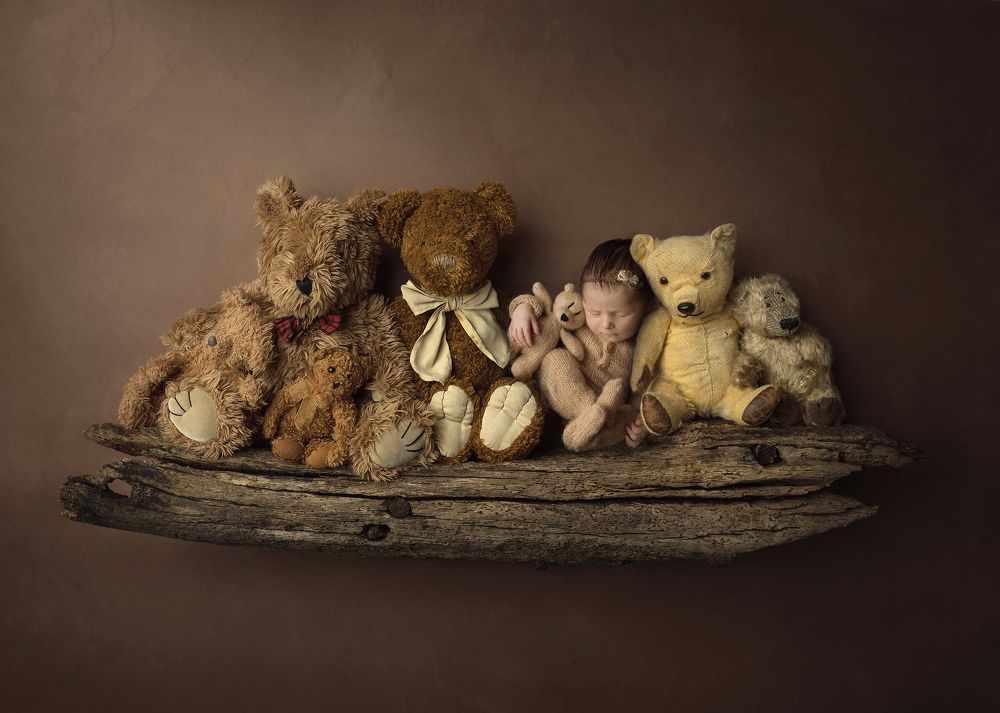 Babies and teddy bears