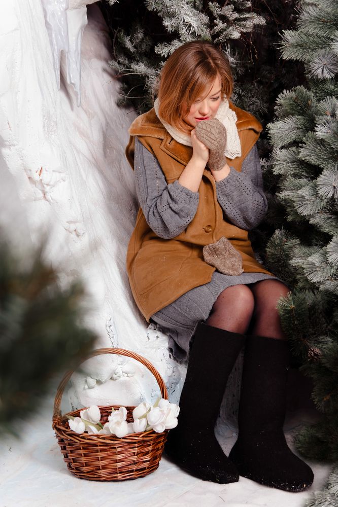 Падчерица в снежном лесу