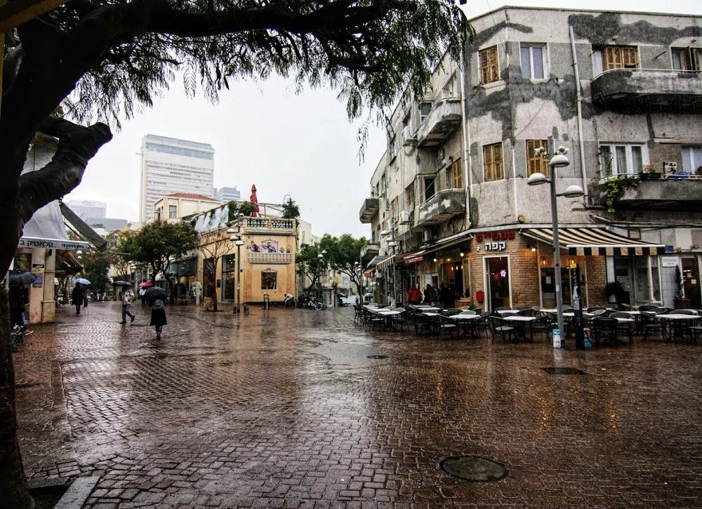Tel Aviv in rain