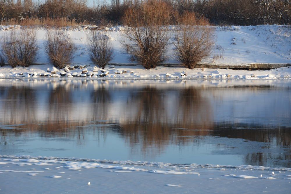 frozen river