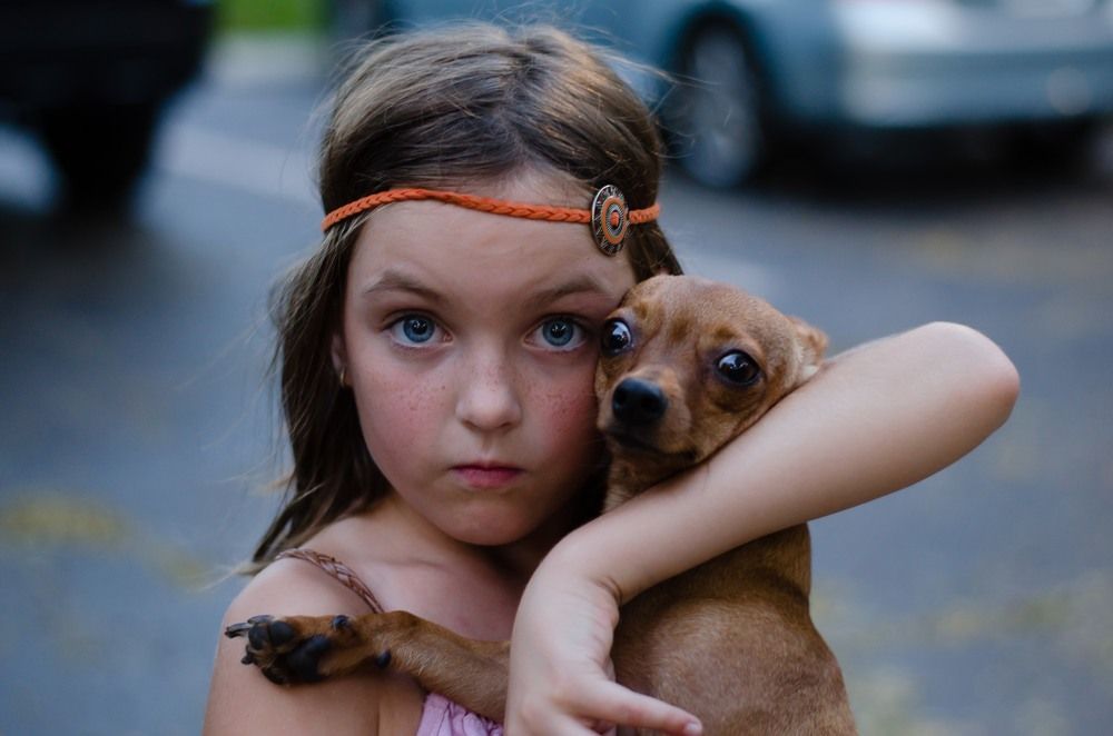 Girl with dog