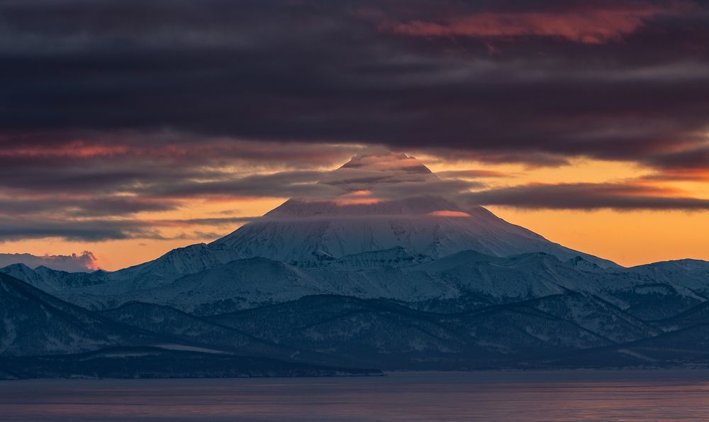 Январские закаты на Камчатке