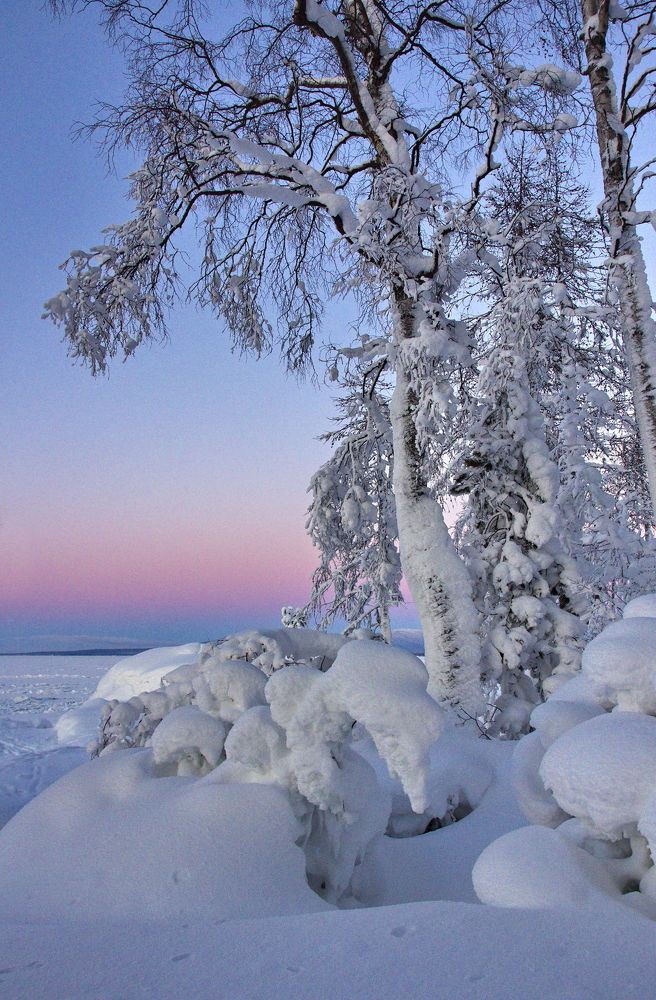 Зимний вечер на Байкале
