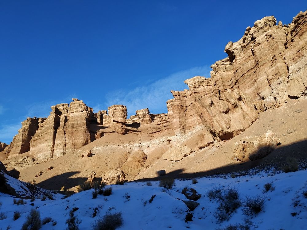 Зимний каньон в Казахстане