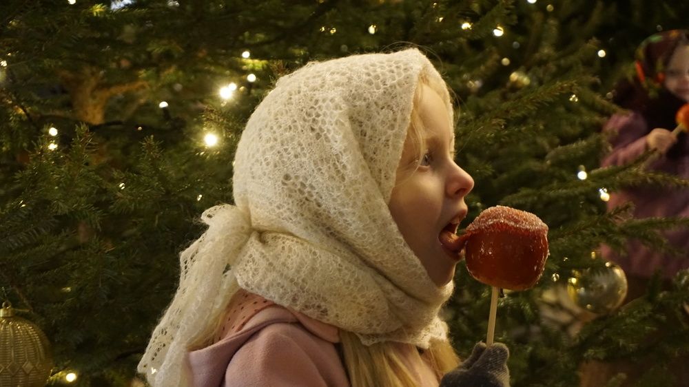 Little kid enjoying Christmas