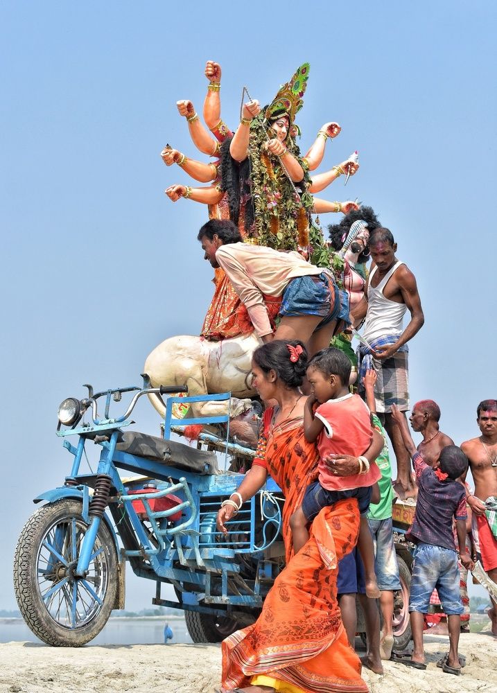 Durga puja Festival With Motor Van