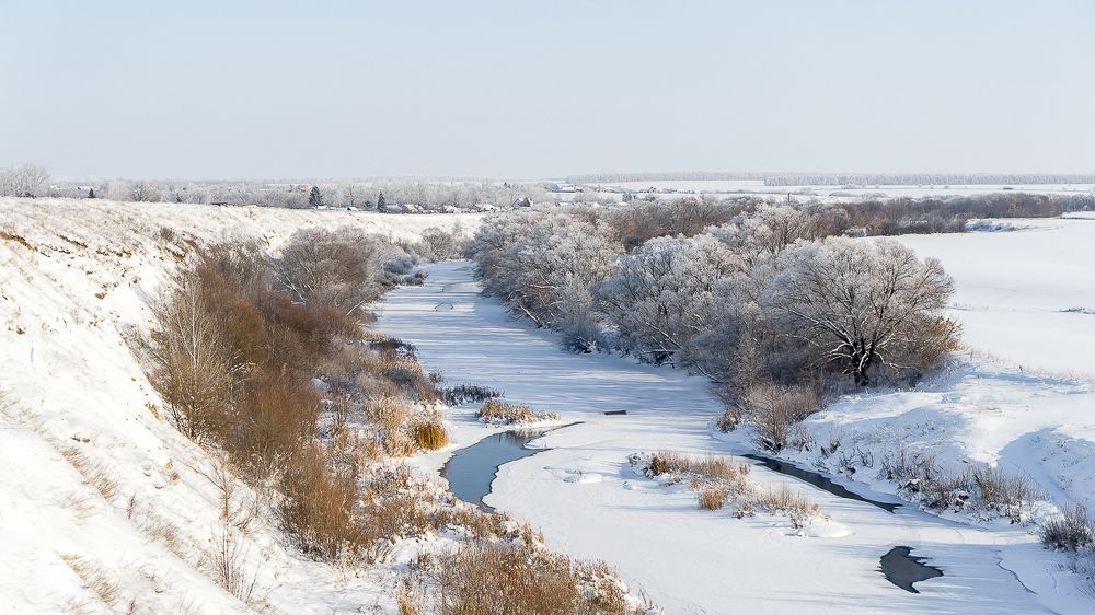 Река Кшень. Зима.