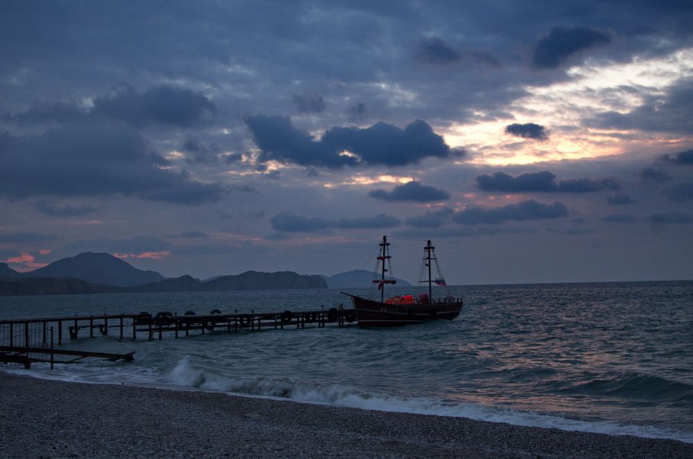 Черное море зимой.